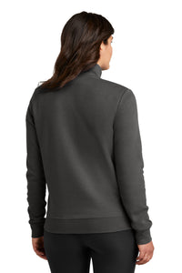 Nike Women's Club Fleece Sleeve Swoosh 1/2-Zip NKDX6720 - Anthracite Back