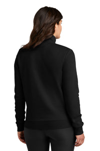 Nike Women's Club Fleece Sleeve Swoosh 1/2-Zip NKDX6720 - Black Back