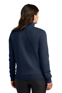 Nike Women's Club Fleece Sleeve Swoosh 1/2-Zip NKDX6720 - Midnight Navy Back