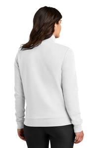 Nike Women's Club Fleece Sleeve Swoosh 1/2-Zip NKDX6720 - White Back
