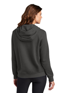 Nike Women's Club Fleece Sleeve Swoosh Pullover Hoodie NKFD9889 - Anthracite Back