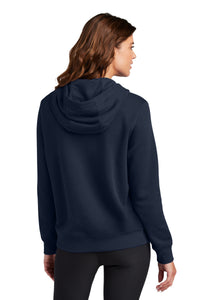 Nike Women's Club Fleece Sleeve Swoosh Pullover Hoodie NKFD9889 - Midnight Navy Back