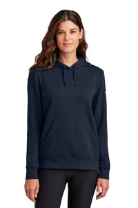 Nike Women's Club Fleece Sleeve Swoosh Pullover Hoodie NKFD9889 - Midnight Navy