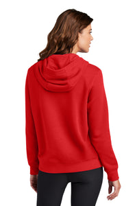 Nike Women's Club Fleece Sleeve Swoosh Pullover Hoodie NKFD9889 - University Red Back