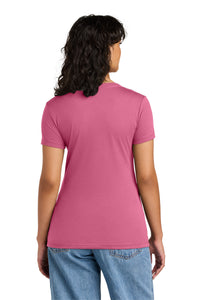 Next Level Apparel Women's Ideal V-Neck Tee NL1540 - Hot Pink Back