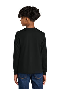 Next Level Apparel Youth Cotton Long Sleeve Tee NL3311 - Black Back