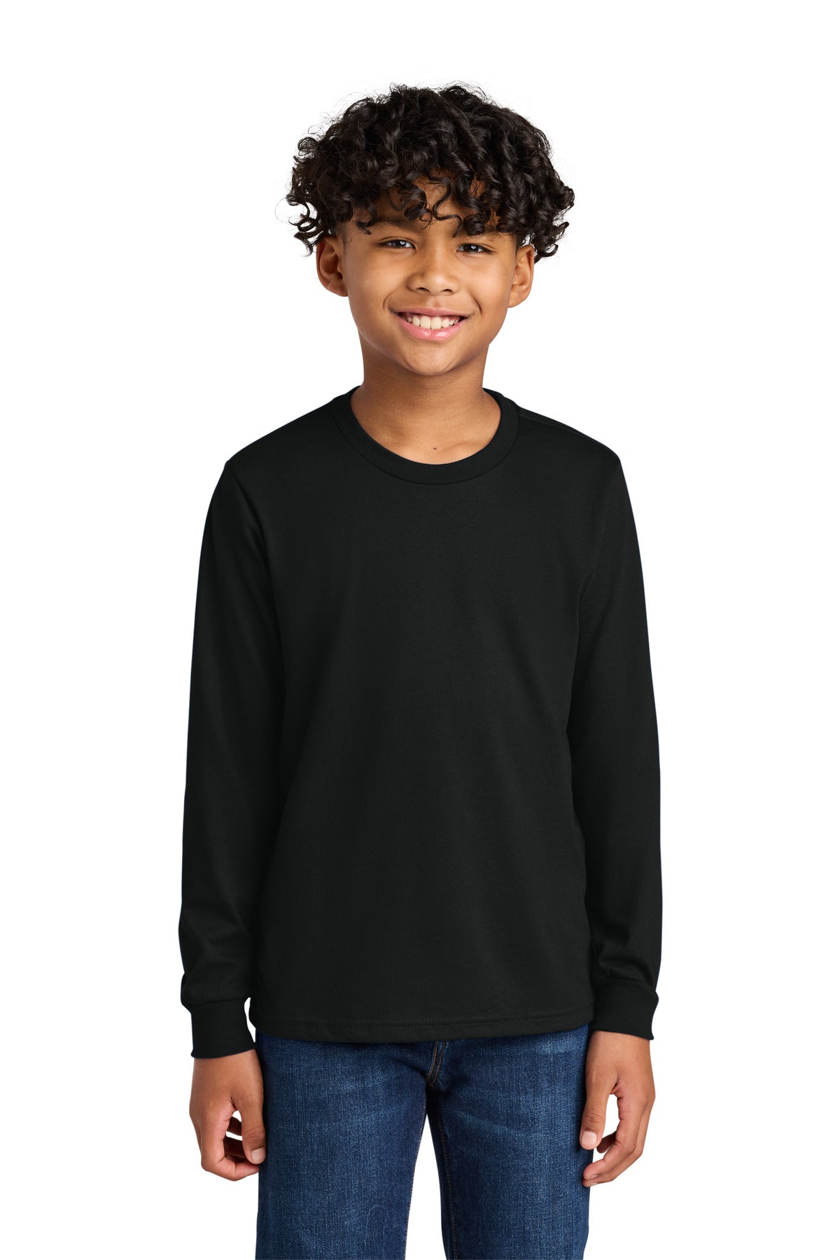 Next Level Apparel Youth Cotton Long Sleeve Tee NL3311 - Black