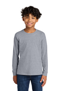 Next Level Apparel Youth Cotton Long Sleeve Tee NL3311 - Heather Gray