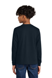 Next Level Apparel Youth Cotton Long Sleeve Tee NL3311 - Midnight Navy Back