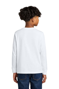 Next Level Apparel Youth Cotton Long Sleeve Tee NL3311 - White Back