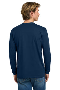 Next Level Apparel Cotton Long Sleeve Tee - Cool Blue Back