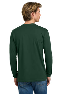Next Level Apparel Cotton Long Sleeve Tee - Forest Green Back