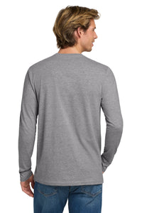 Next Level Apparel Cotton Long Sleeve Tee - Heather Gray Back