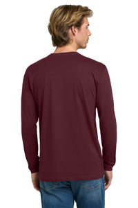 Next Level Apparel Cotton Long Sleeve Tee - Maroon Back