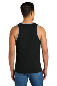 Next Level Apparel Cotton Muscle Tank NL3633 - Black/ Heather Gray Back