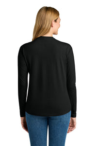 Next Level Apparel Women's Cotton Relaxed Long Sleeve Tee NL3911 - Black Back