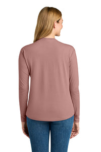 Next Level Apparel Women's Cotton Relaxed Long Sleeve Tee NL3911 - Desert Pink Back