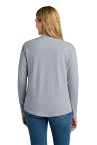 Next Level Apparel Women's Cotton Relaxed Long Sleeve Tee NL3911 - Heather Gray Back