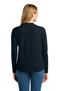 Next Level Apparel Women's Cotton Relaxed Long Sleeve Tee NL3911 - Midnight Navy Back