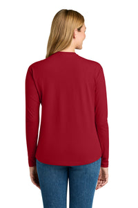 Next Level Apparel Women's Cotton Relaxed Long Sleeve Tee NL3911 - Red Back