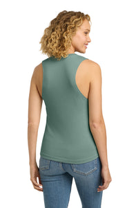 Next Level Apparel  Women's Festival Muscle Tank - Stonewash Green Back