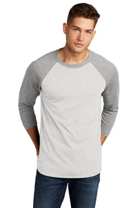 Next Level Apparel   Adult Tri-Blend 3/4-Sleeve Raglan Tee - Prem Hthr/ Hthr White