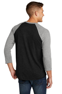 Next Level Apparel   Adult Tri-Blend 3/4-Sleeve Raglan Tee - Prem Hthr/ VTG Black Back