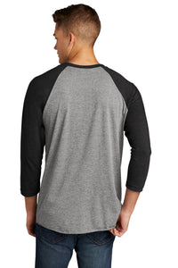 Next Level Apparel   Adult Tri-Blend 3/4-Sleeve Raglan Tee - VTG Black/ Prem Hthr Back