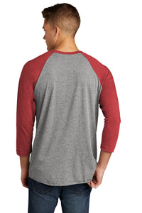 Next Level Apparel   Adult Tri-Blend 3/4-Sleeve Raglan Tee - VTG Red/ Prem Hthr Back