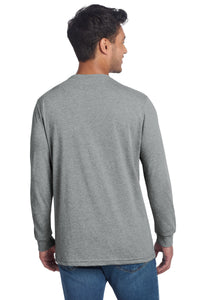 Next Level Apparel Adult CVC Long Sleeve Tee NL6211 - Dark Heather Grey Back