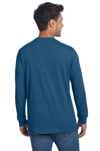 Next Level Apparel Adult CVC Long Sleeve Tee NL6211 - Heather Cool Blue Back