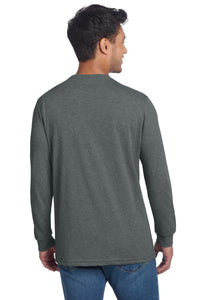 Next Level Apparel Adult CVC Long Sleeve Tee NL6211 - Heather Heavy Metal Back