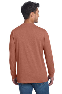 Next Level Apparel Adult CVC Long Sleeve Tee NL6211 - Heather Redwood Back
