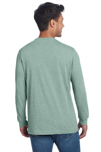 Next Level Apparel Adult CVC Long Sleeve Tee NL6211 - Heather Seafoam Back