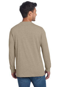 Next Level Apparel Adult CVC Long Sleeve Tee NL6211 - Heather Tan Back