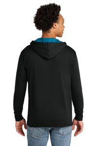 Next Level Apparel Laguna Hoodie NL9301 - Black/ Turquoise Back