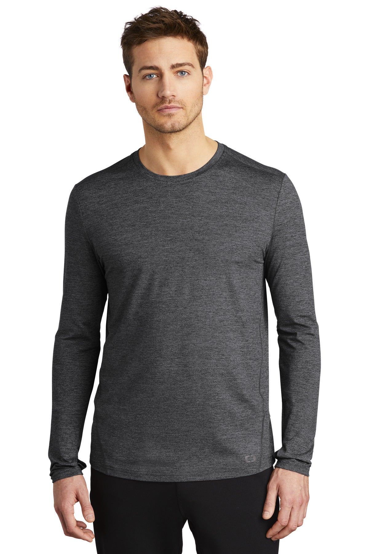 DISCONTINUED OGIO  Force Long Sleeve Tee OE340 - Blacktop Heather