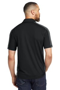 DISCONTINUED OGIO - Trax Polo - Blacktop/ Diesel Grey/ Signal Red Back