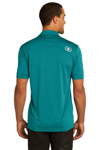 DISCONTINUED OGIO Leveler Polo - Teal Spark Back