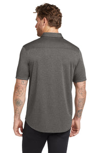 OGIO  Gravitate Full-Button Polo - Dark Heather Grey Back