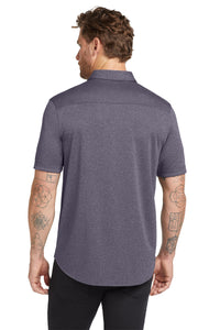 OGIO  Gravitate Full-Button Polo - Navy Heather Back