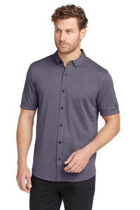 OGIO  Gravitate Full-Button Polo - Navy Heather