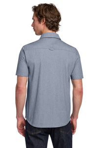 OGIO Extend Short Sleeve Button-Up OG160 - Deep Blue Heather Back