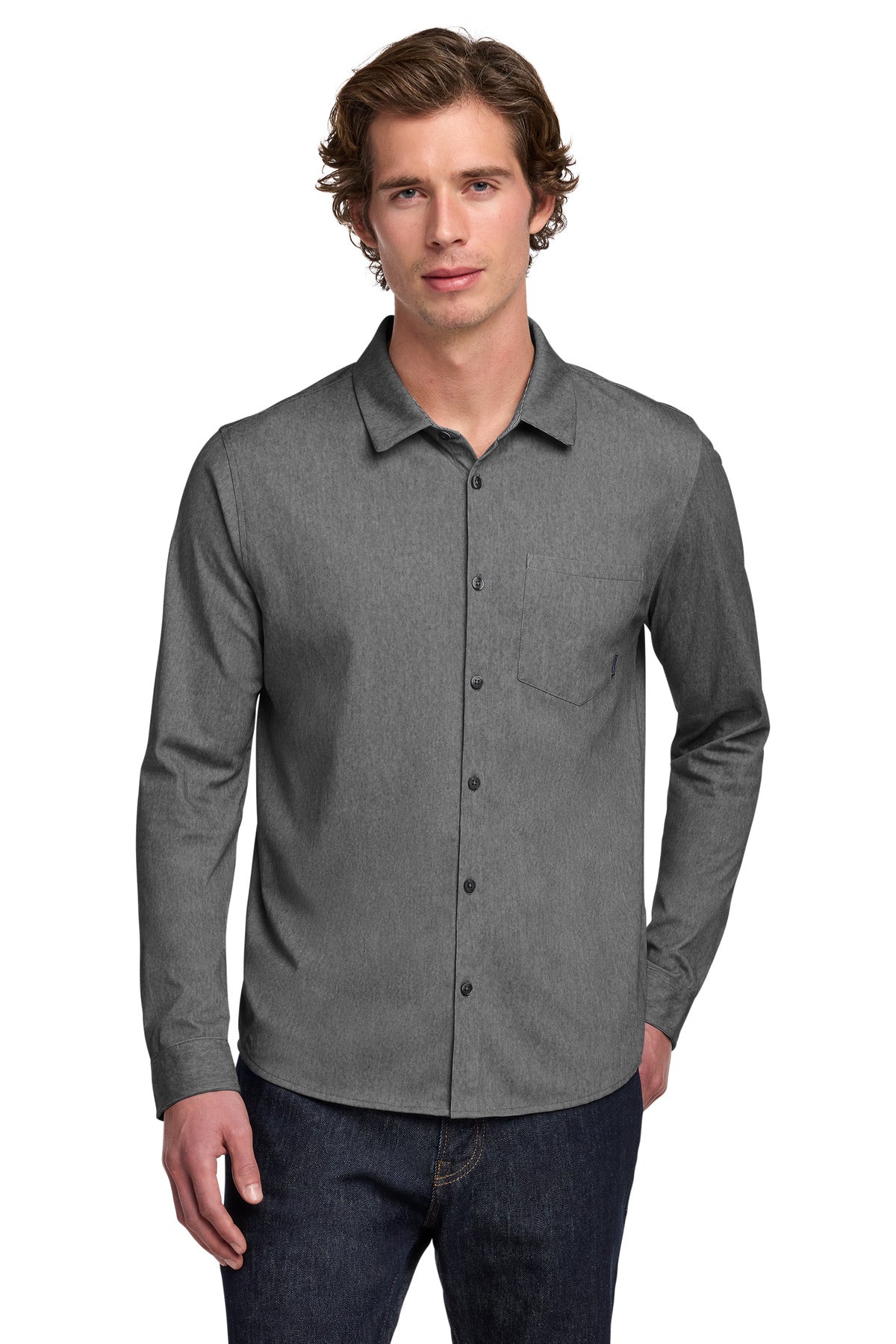 OGIO Extend Long Sleeve Button-Up OG161 - Blacktop Heather