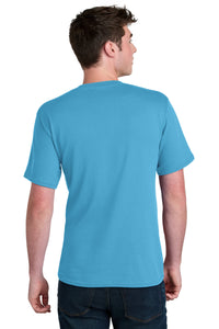 Port & Co Core Blend Recycled Tee PC01 - Aquatic Blue Back