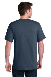 Port & Co Core Blend Recycled Tee PC01 - Navy Blue Heather Back