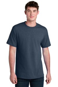 Port & Co Core Blend Recycled Tee PC01 - Navy Blue Heather