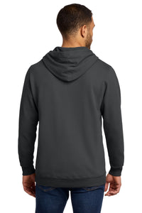 Port & Co Beach Wash Garment-Dyed Pullover Hooded Sweatshirt - Coal Back