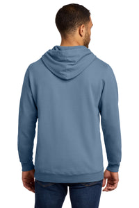 Port & Co Beach Wash Garment-Dyed Pullover Hooded Sweatshirt - Denim Blue Back