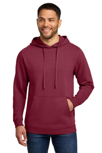Port & Co Beach Wash Garment-Dyed Pullover Hooded Sweatshirt - Merlot